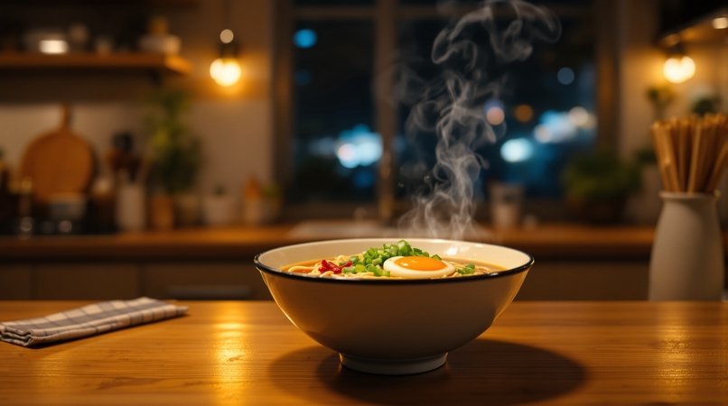 一个人的深夜厨房，给自己做了一碗黯然销魂面